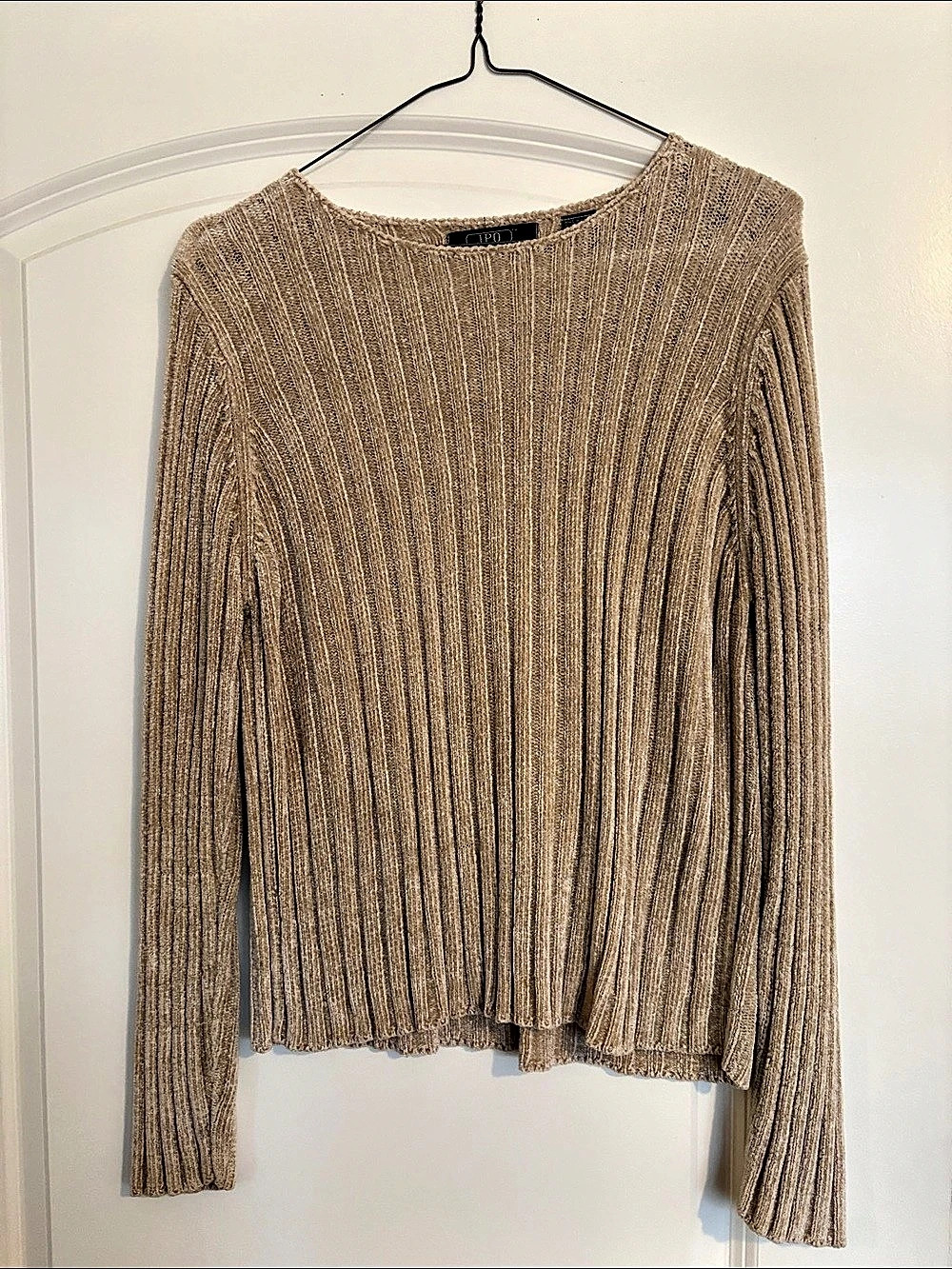 J.Crew Ribbed Crew Neck Sweater in Brown Size Small